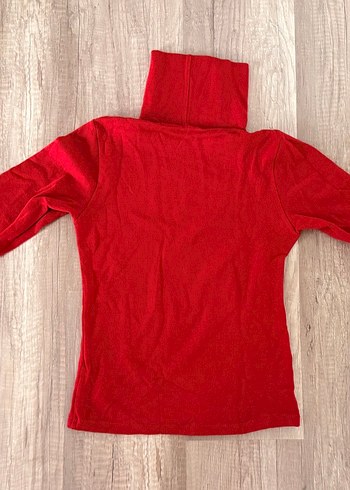 Kırmızı balıkçı Yakalı Kadın Triko - Görsel 2