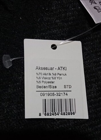 Beden gri Renk Mavi Atkı