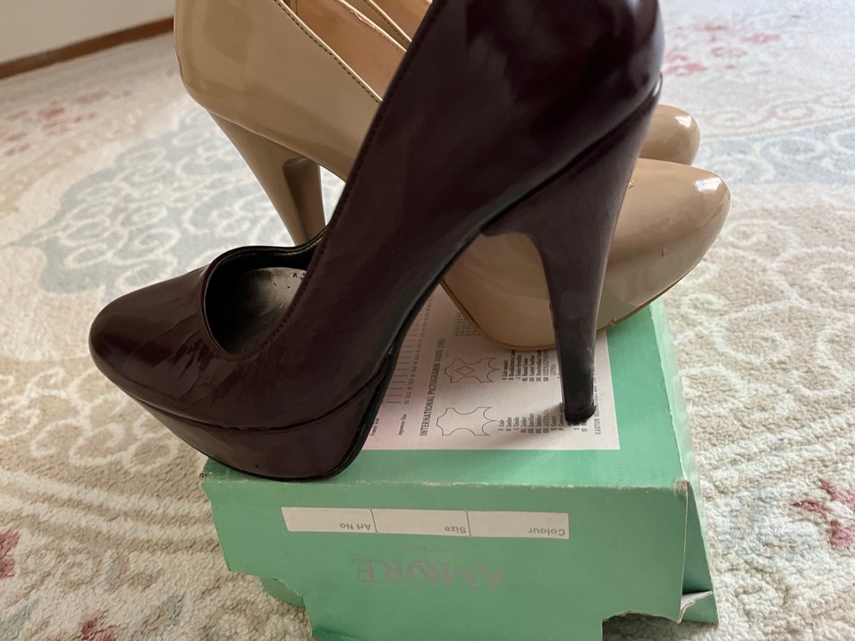 Bordo Parlak Rugan Kadın Stiletto - Görsel 2