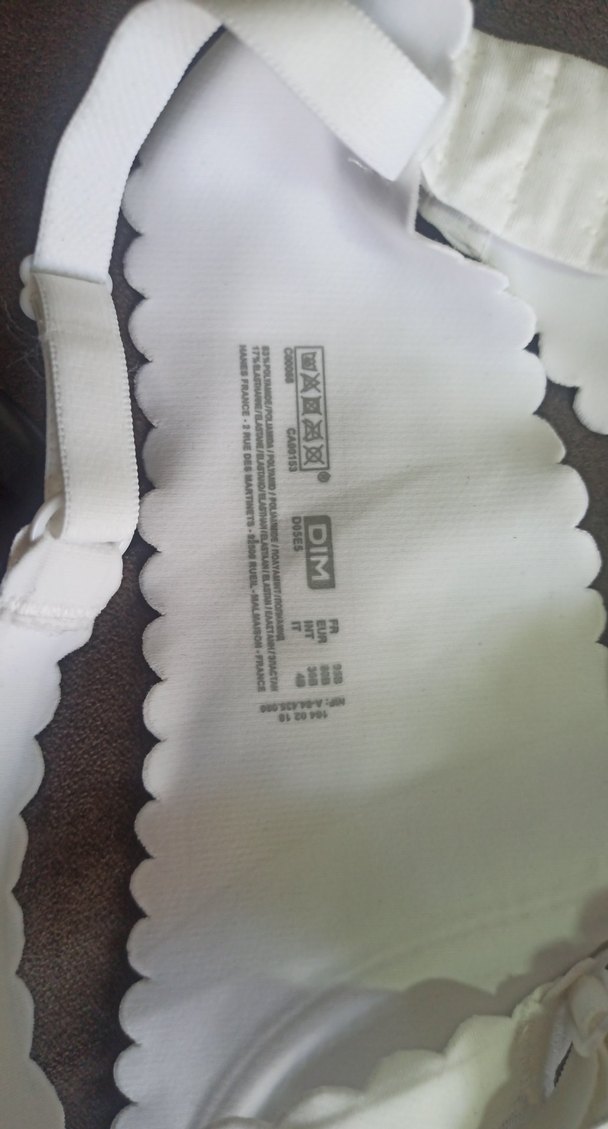 Beyaz Minimalist Dantelli Sütyen 80B 
hiç giyilmemiştir - Görsel 3