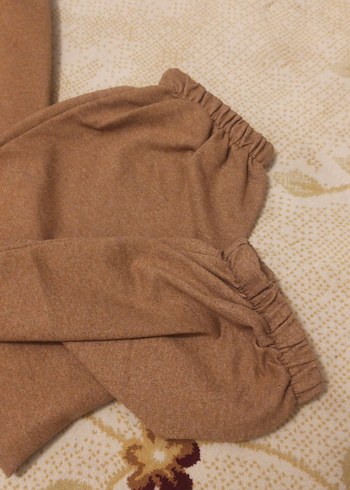 kahverengi Kadın Eşofman Altı etiketinde L ama S-M de uyumludur - Görsel 2