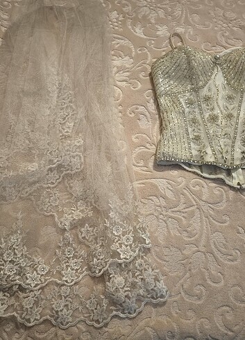 Gelinlik üst kısmı full el işlemeli  - Görsel 7