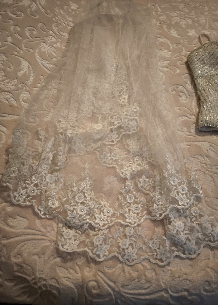 Gelinlik üst kısmı full el işlemeli  - Görsel 5