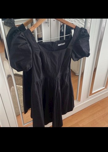 Dar Kesim Siyah Midi Gotik Elbise - Görsel 2