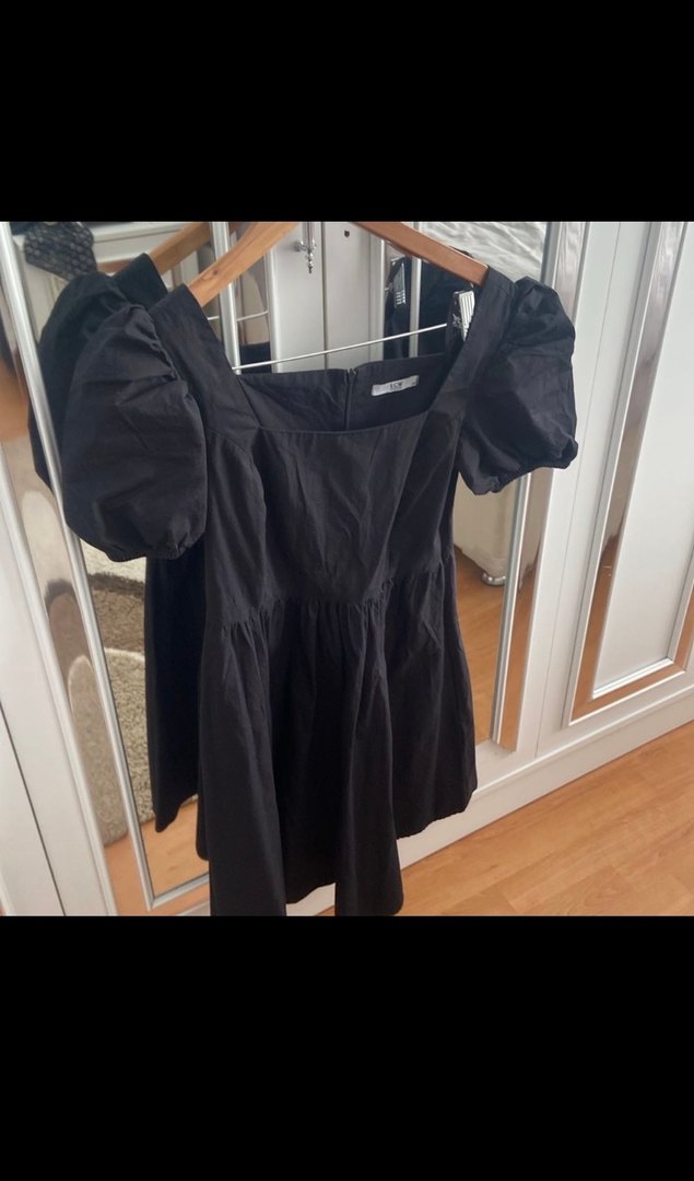 Dar Kesim Siyah Midi Gotik Elbise - Görsel 2