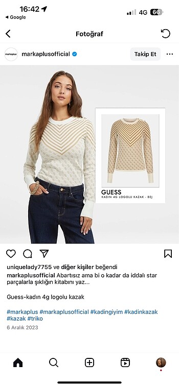 Guess Guess etiketli kazak