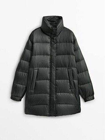 Massimo Dutti Massimo dutti kaz tüyü etiketli mont