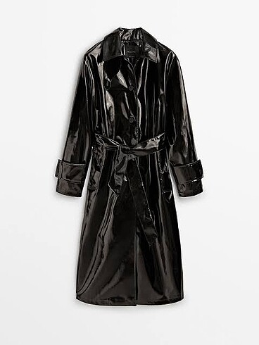 Massimo Dutti Massimo dutti etiketli rugan trençkot