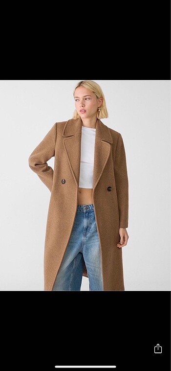 Stradivarius Stradivarius etiketli yün kaban