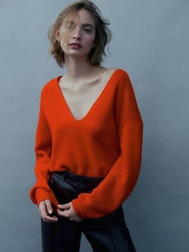 Massimo dutti etiketli kaşmir yün kazak