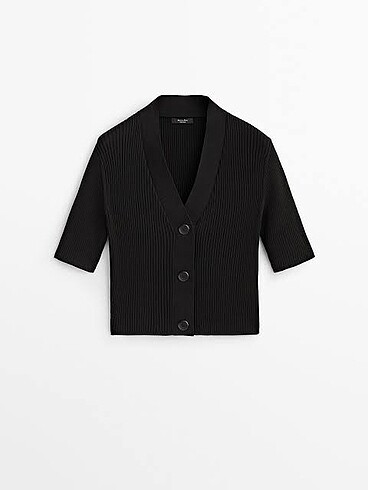 Massimo Dutti Massimo dutti etiketli pamuk ipek hırka
