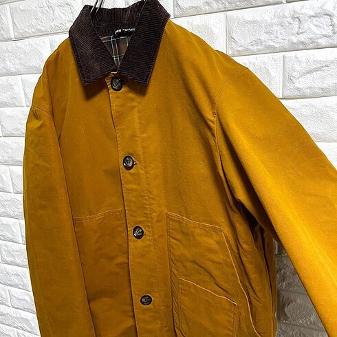 Zara etiketli mumlu parka - Görsel 8