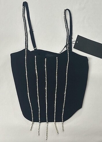 Bershka Bershka etiketli parlak bluz