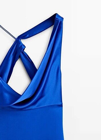 m Beden lacivert Renk Massimo dutti etiketli ,0 ipek elbise