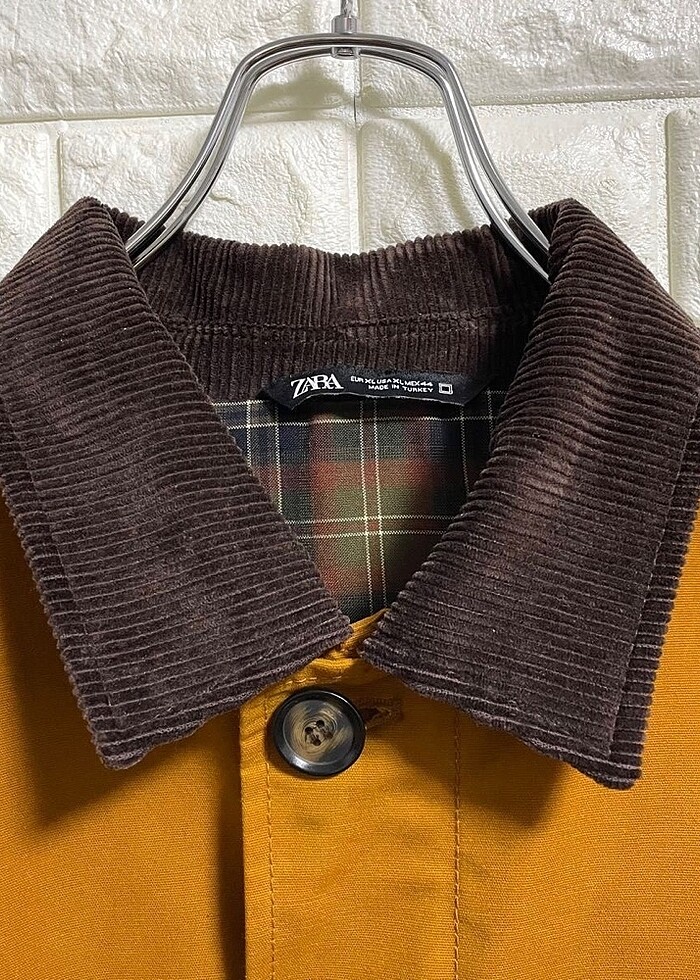 Zara etiketli mumlu parka - Görsel 5