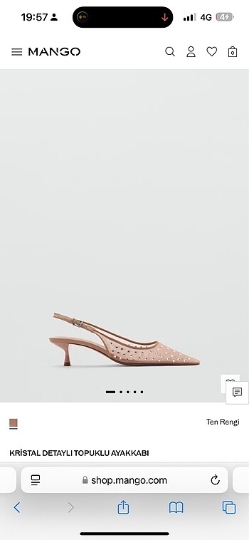 Mango Mango etiketli parlak taşlı stiletto