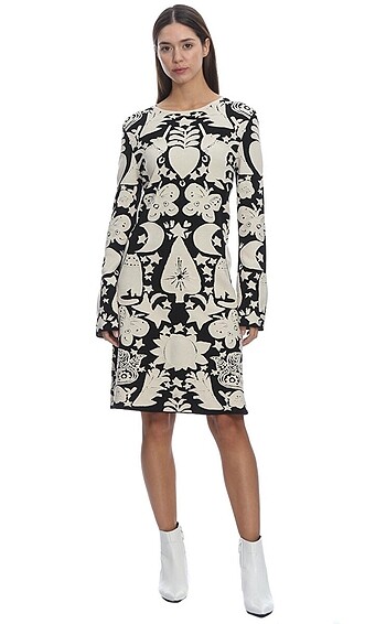 Alexander McQueen Alexander mcqueen etiketli jakarlı elbise