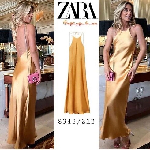 Zara Zara etiketli saten elbise