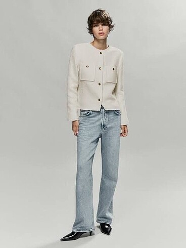 Massimo dutti etiketli tüvit ceket