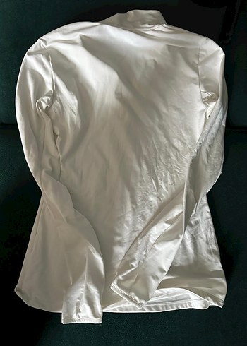 Beyaz Yarım Fermuarlı Yumuşak Kumaşlı ısı geçirmez üst - Görsel 5