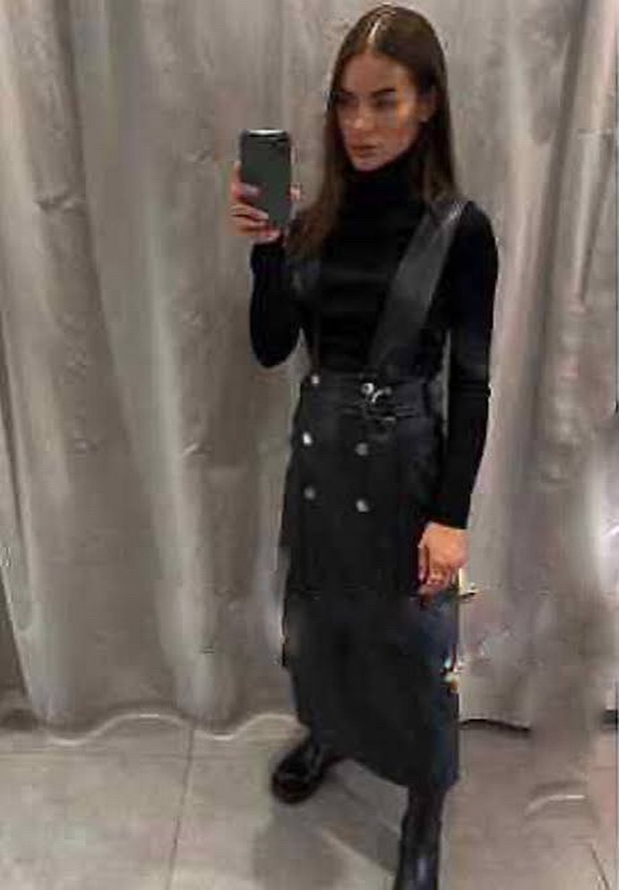 Deri Kemerli Uzun Ofis Elbisesi - Görsel 2