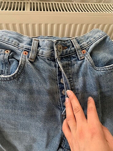 s Beden mavi Renk Crop Straight Jean