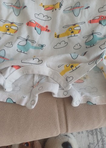 Renkli Baskılı Bebek Erkek Body