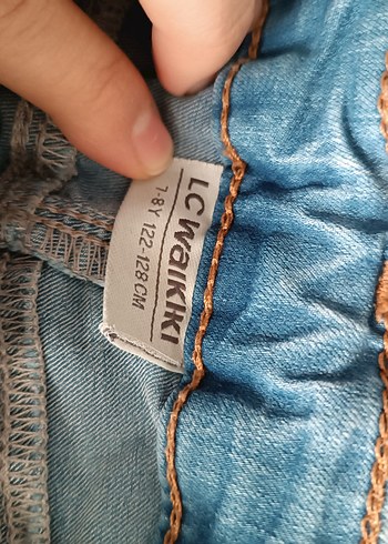 LC Waikiki Nakışlı Mavi Kız çocuk  Kot Pantolon - Görsel 5