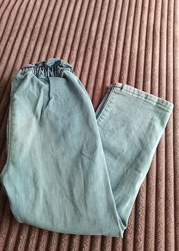 LCW Baby Kız Bebek Nakışlı Jean Pantolon - Görsel 5