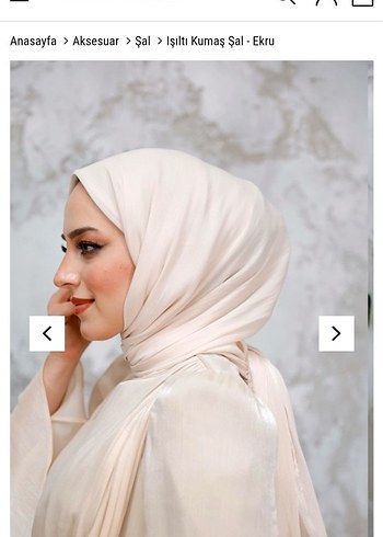 KADIN EKRU RENK IŞILTILI ABİYE HÜLYA KESER MARKA - Görsel 8