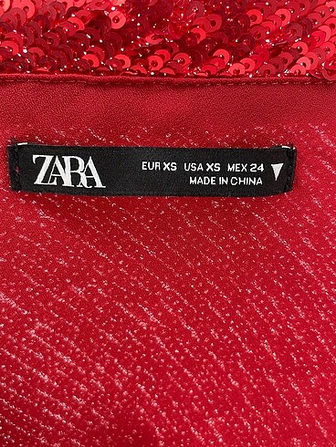 xs Beden kırmızı Renk Zara Kısa Elbise %70 İndirimli.