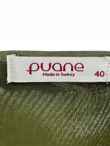 40 Beden haki Renk Puane Uzun Elbise %70 İndirimli.