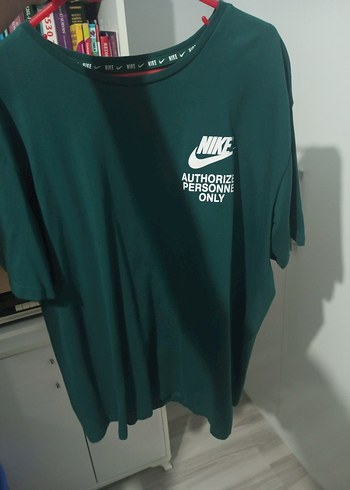 Nike Yeşil Oversize Baskılı Erkek Tişört
