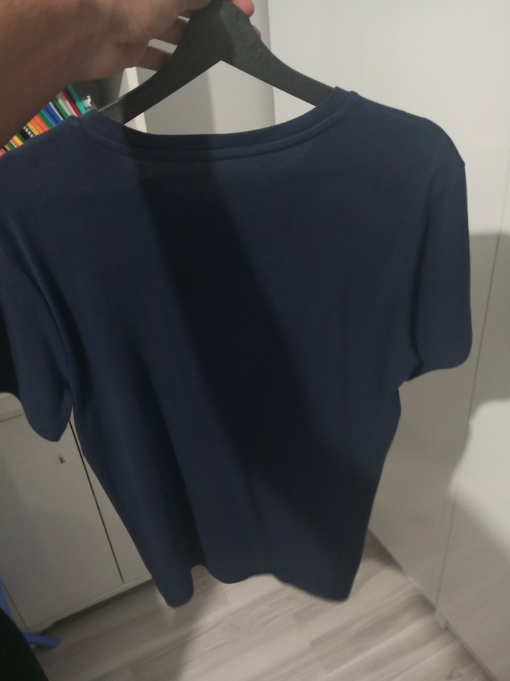 Erkek Lacivert Denim Kısa Kollu Tişört - Görsel 2