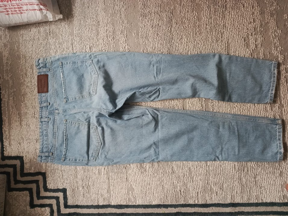 Gri Rahat Kesim Midi Kot Pantolon Baggy pantolon - Görsel 2