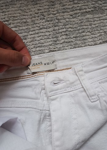 Beyaz Pantolon Midi Boy - Görsel 5