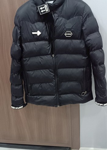 Siyah Fermuarlı Erkek Street Wear şişme mont - Görsel 3