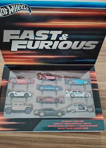 Hot wheels fast and furious 10'lu set