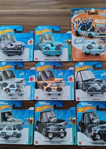Hot wheels tooned lot Nissan skyline mazda rx-7 dodge