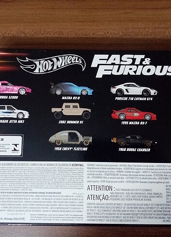  Beden Renk Hot wheels fast and furious 10'lu set Jetta,honda s2000