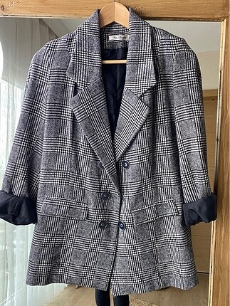 Ekoseli blazer ceket