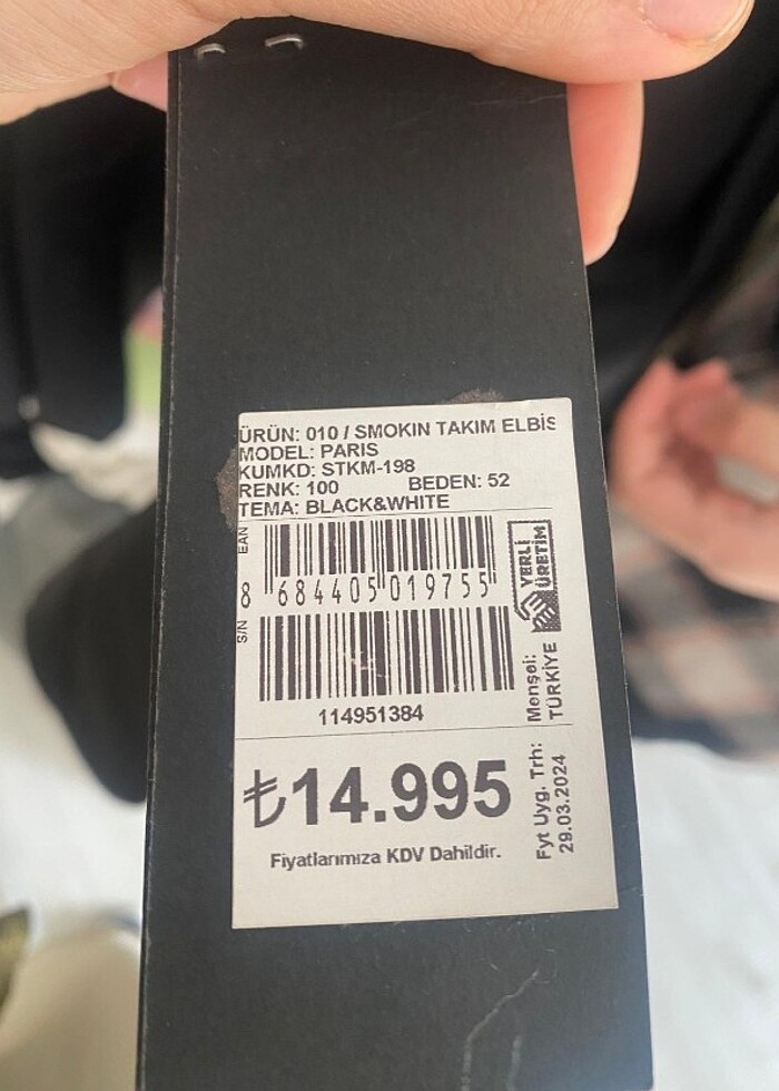 Yeni etiketli çeket dar diye satıyorum hiç giyilmdedi - Görsel 4