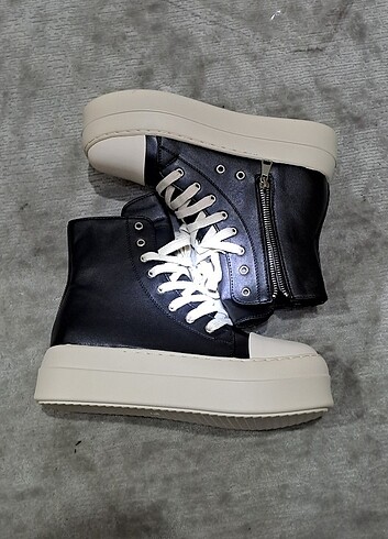 RICK OWENS HIGH LEATHER MEGA BUMPER RAMONES AYAKKABI