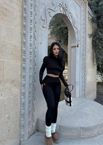 Siyah Kadın Tayt takım- Gotik Stil