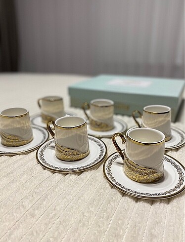 Beden Kahve fincanı takımı 6 kişilik