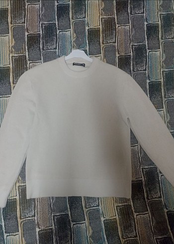 Pull&Bear Bej Triko - Görsel 5