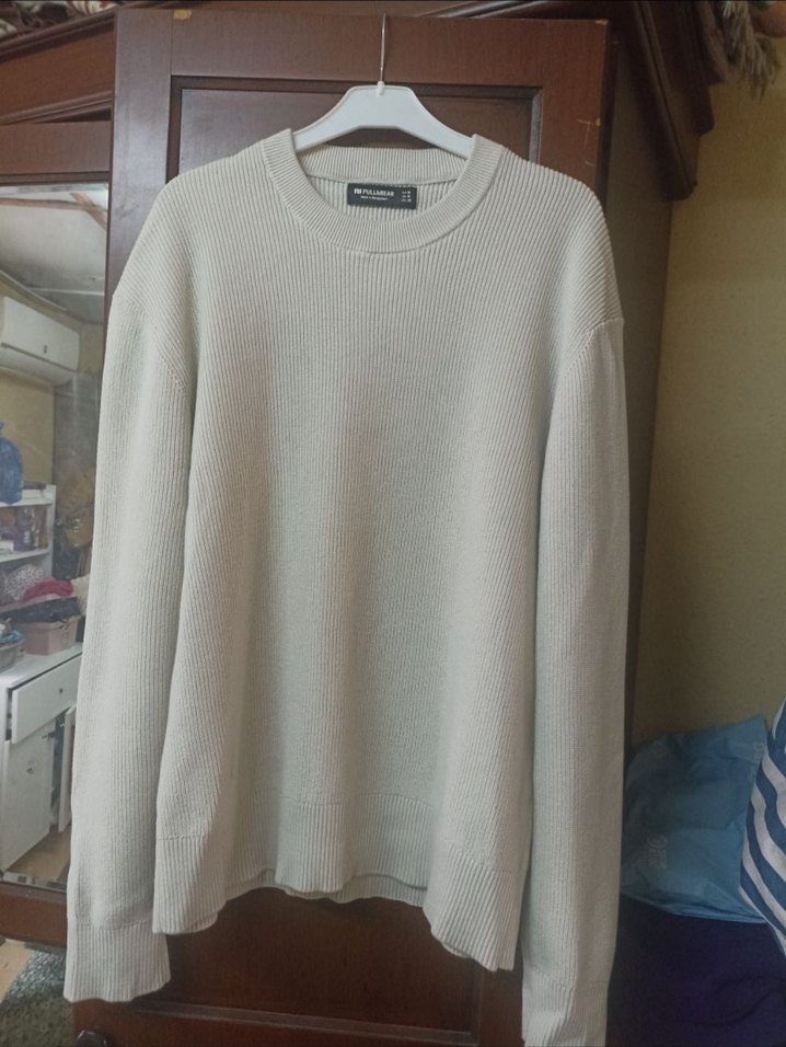 Pull&Bear Bej Triko - Görsel 4