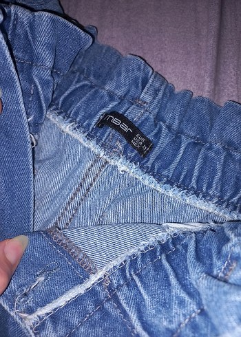 29 Beden mavi Renk Düğmeli Mavi Mini Kot Şort