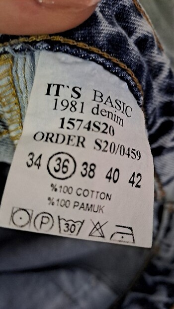 36 Beden mavi Renk kot şort 