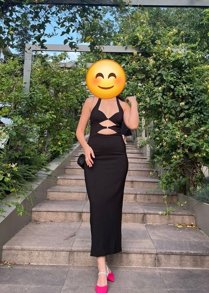 ZARA ABIYE SIYAH ELBISE - Görsel 2